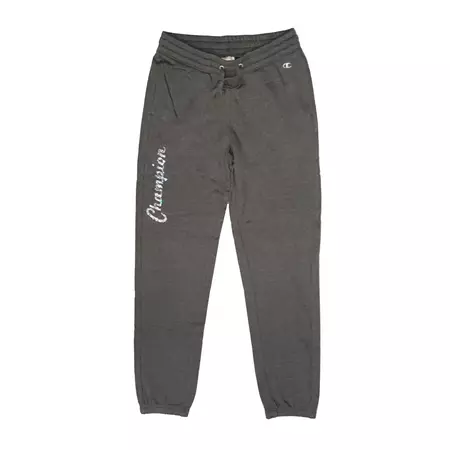 Champion Mujer Pantalón Athletic Basic CustomFit Logo Cuff (gris oscuro)