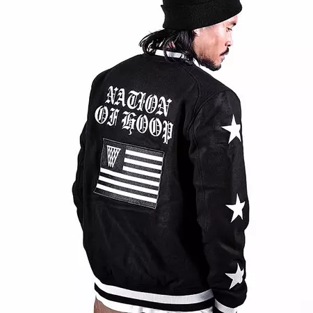 K1X O.D. Varsity Jacket (negro/blanco)