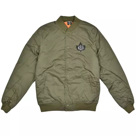 K1X Chaqueta Leaf Bomber (oliva/naranja)