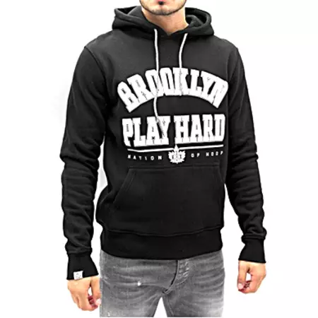 K1X Sudadera Capucha Brooklyn Play Hard (negro/blanco)