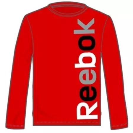 Reebok Camiseta Niño M/L Logo Sport Tee (rojo)