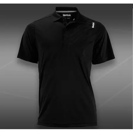 Reebok Polo Tenis Graphic Hombre (Negro)