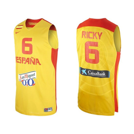 Camiseta Selección España Ricky Rubio (740/amarillo/rojo)