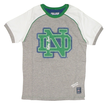 Champion Camiseta Niño University Of Notre Dame (gris/blanco)