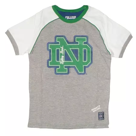 Champion Camiseta Niño University Of Notre Dame (gris/blanco)