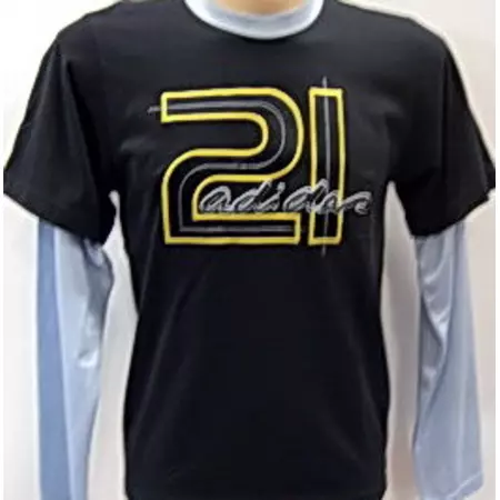 Camiseta Adidas M/L BB LS Tee  (marino/celeste)