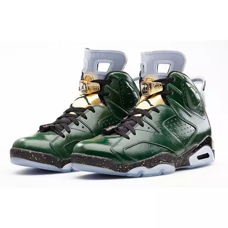 Air Jordan Retro VI "Champagne" (350/verde/dorado/negro/blanco)