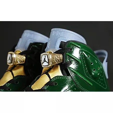 Air Jordan Retro VI "Champagne" (350/verde/dorado/negro/blanco)