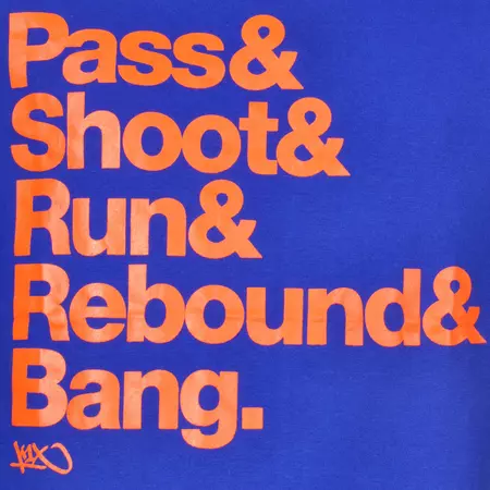 Camiseta K1X Pass and Shoot (azul royal/naranja)