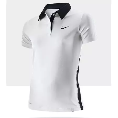 Nike Polo Mujer Tenis Backhand (blanco/negro)