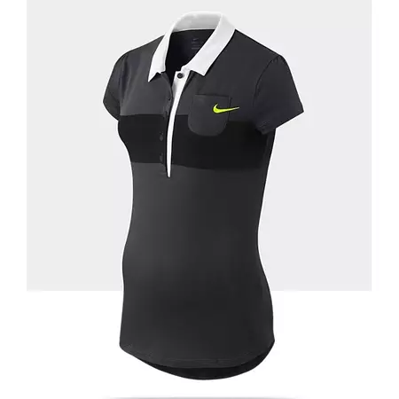 Nike Polo Mujer Para Tennis Dri-FIT Graphic (gris/negro/blanco)