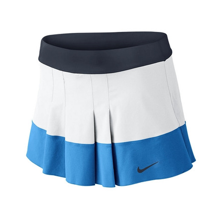 Nike Falda de Tenis para Mujer Pleated Woven (blanco/azul)
