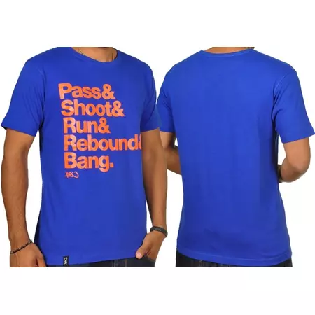 Camiseta K1X Pass and Shoot (azul royal/naranja)