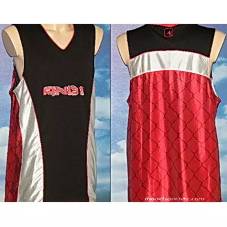 And 1 Camiseta The Cage Jersey (neg/rojo)