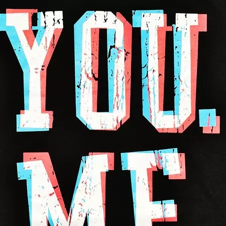 K1X Camiseta "You Me Now" Loose Tee (Negro)