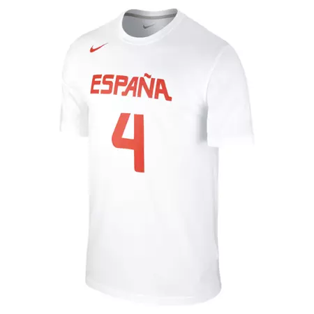 Camiseta Cubre Pau Gasol #4# España (100/blanco/rojo)