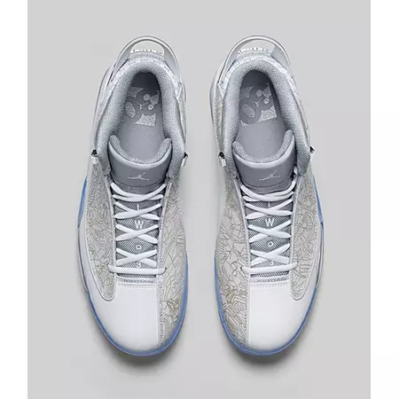 Air Jordan Dub Zero Laser "White" (100/blanco/gris metálic)