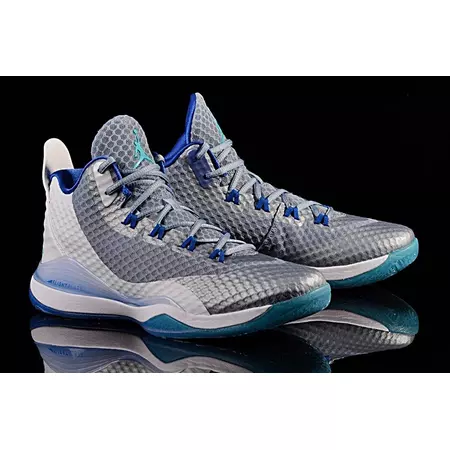 Jordan Super Fly 3 PO "Griffin Gauzy Grey"(115/White/Turquoise-Blue)