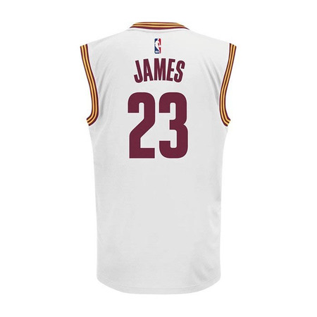 Adidas Camiseta Réplica Lebron James Cavaliers (blanco/burdeos)