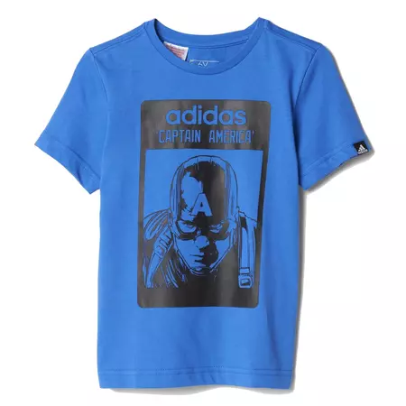 Adidas Camiseta Niño Marvel Capitan America (azul/negro)