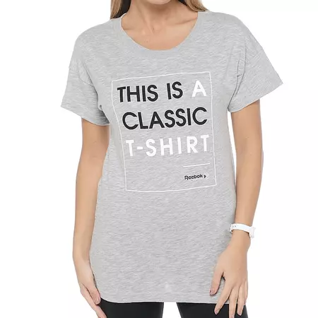Reebok Camiseta F Slogan (gris)