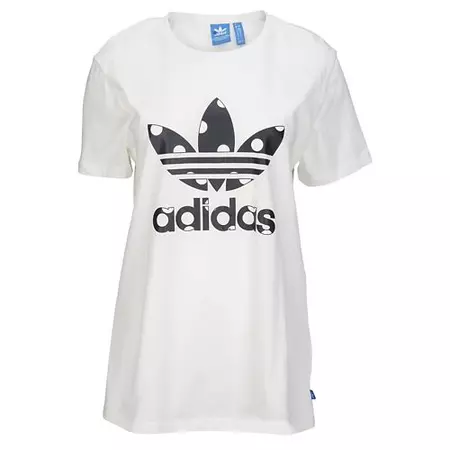 Adidas Originals Mujer Camiseta Big Logo Dots (blanco/negro)