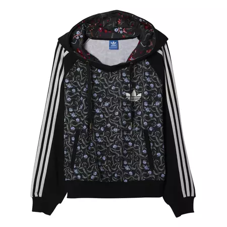 Adidas Originals Mujer Sudadera Moscow Flower Printed Sleeve (negro)
