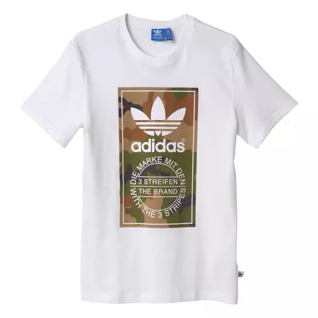 Adidas Originals Camiseta Camouflage Label (blanco)