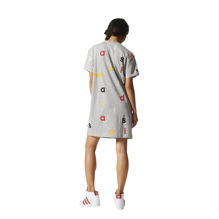 Adidas Originals Vestido Tee Dress "Lettering" (gris)