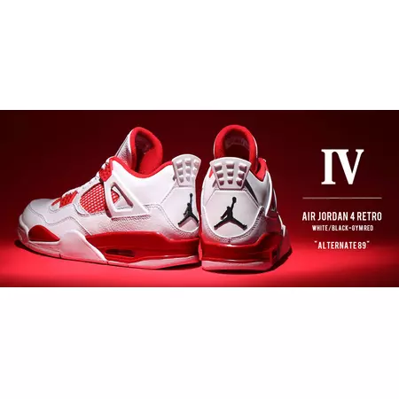 Air Jordan 4 Retro "Alternate 89" (106/white/black/gym red)