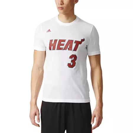 Adidas NBA Camiseta Game Time Miami Heat Wave Nº 3 (blanco)