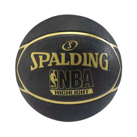 Balón Spalding NBA Highlight Black Gold Talla 7