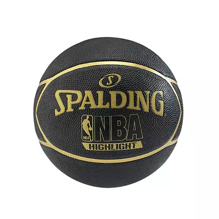 Balón Spalding NBA Highlight Black Gold Talla 7