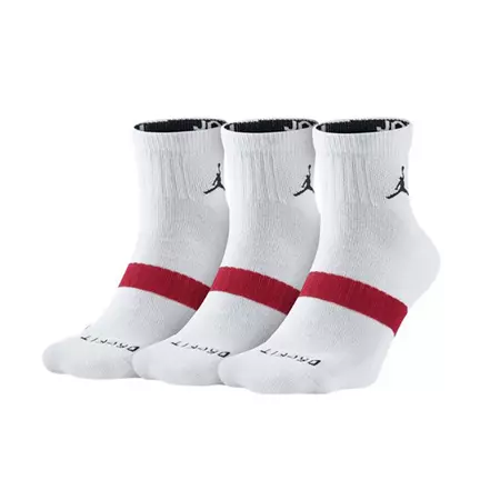 Calcetines Jordan DriFit Low Quarter (100/blanco/rojo/gris)
