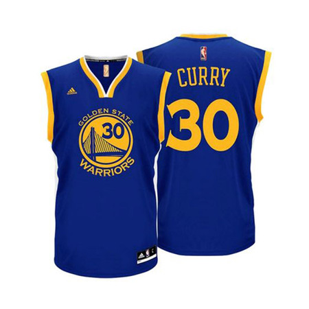 Camiseta Adidas NBA Swingman Stephen Stephen Curry #30#  Warriors (azul/amarillo)