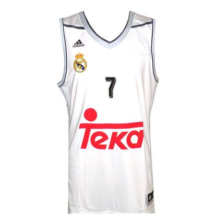Camiseta Luka Doncic #7# Real Madrid Basket 2015-2016 (blanco/gris)