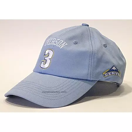 Gorra Iverson 3 Denver Nuggets (celeste)
