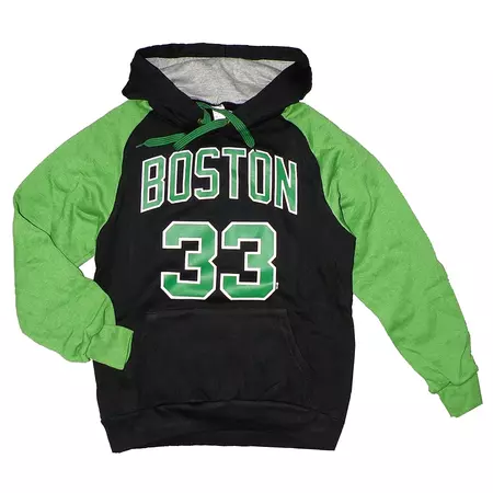 Sudadera Básica Capucha Boston Nº 33 (negro/verde)