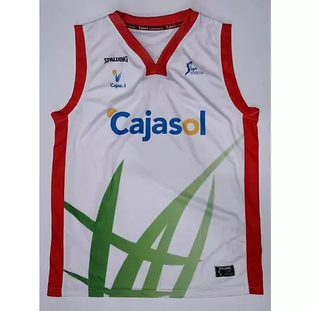 Camiseta Niño 2ª ACB Cajasol Replica 13/14 (blanco/rojo)