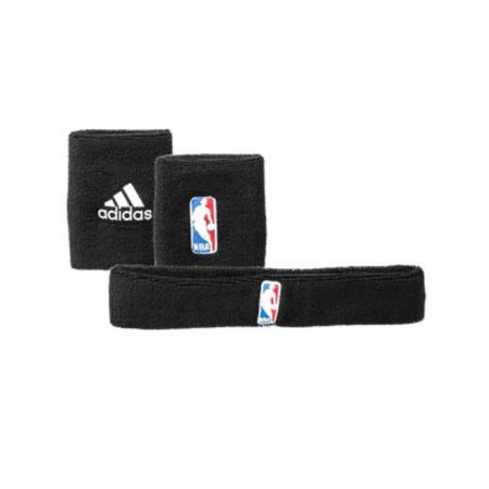 Adidas NBA Set Muñequeras y Cinta (negro)