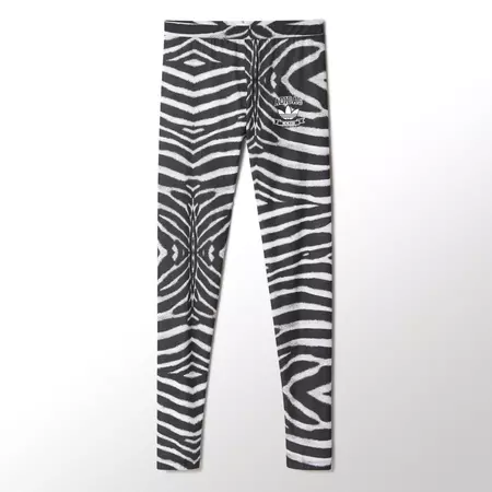 Adidas Original Mujer Leggings Zebra (negro/blanco)