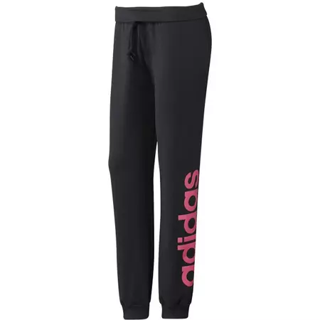 Adidas Pantalón Mujer Essential Branded Logo (negro/rosa)