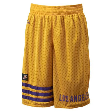 Adidas Short NBA L.A. Lakers Summer Run Reversible (amarillo/purpura)