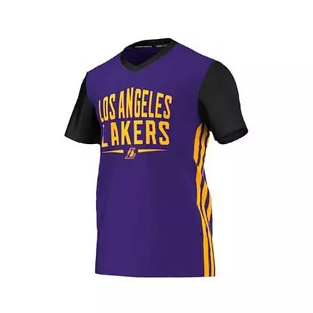 Adidas Camiseta NBA Los Angeles Lakers Summer Run (purpura/negro/amarillo)