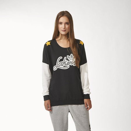 Adidas Original Lakers Long Sweatshirt (negro/blanco)