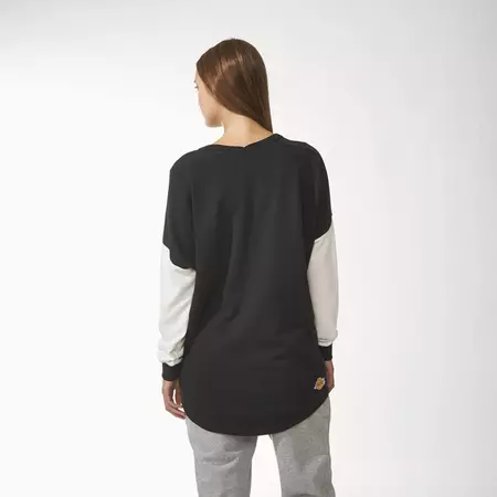 Adidas Original Lakers Long Sweatshirt (negro/blanco)