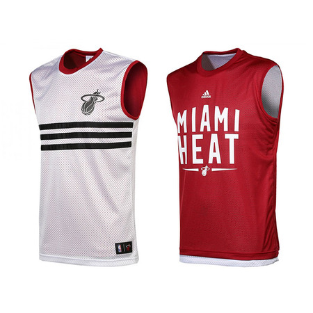 Adidas Camiseta NBA Heat Summer Run Reversible (blanco/granate/negro)