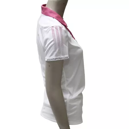 Adidas Polo Mujer Response Tennis (blanco/rosa)
