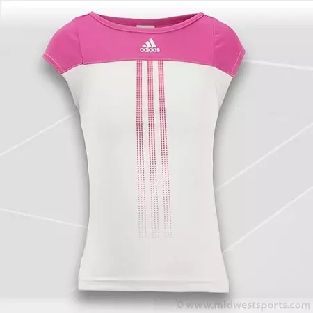 Adidas Camiseta Tennis Girls Response (blanco/rosa)