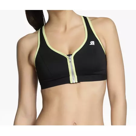 Shock Absorber Sujetador Deportivo Active Zipped Bra (negro/verde)